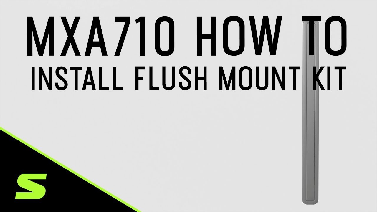 Shure MXA710 How To Install the Flush Mount Kit